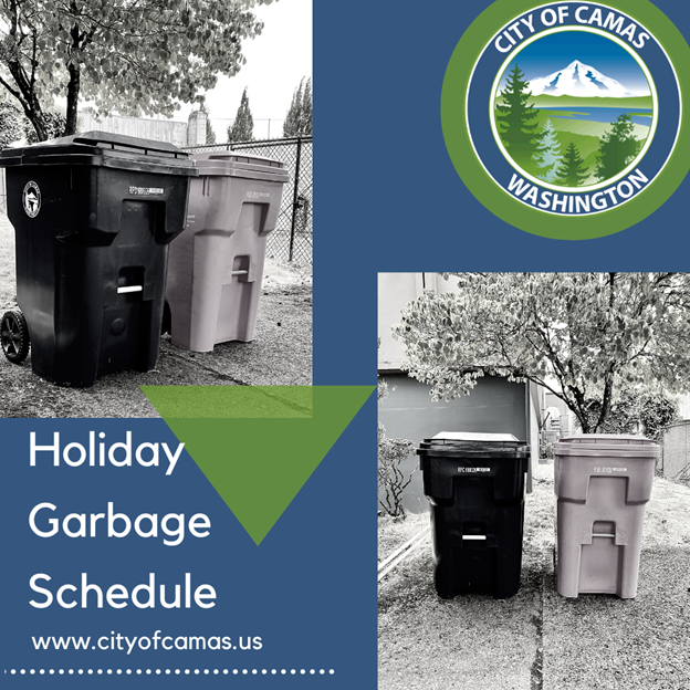 No Garbage Collection on Veterans Day November 11, 2024 Camas WA