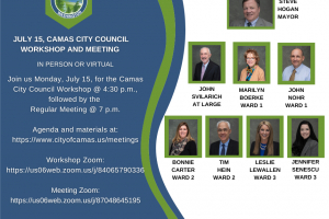 July 15, 2024 Camas City Council Workshop and Meeting 